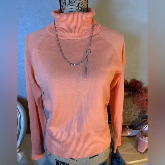Stephanie Andrews Salmon Turtleneck - Picture 1 of 6